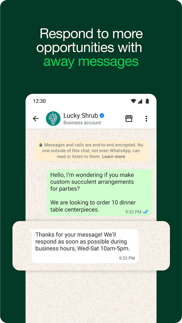 WhatsApp Business screenshot
