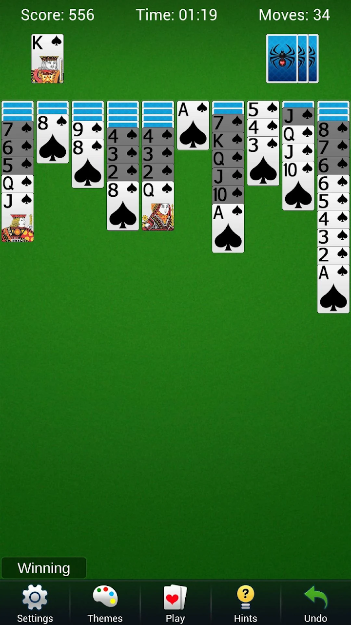 Spider Solitaire - Card Games official gameplay screenshot 1