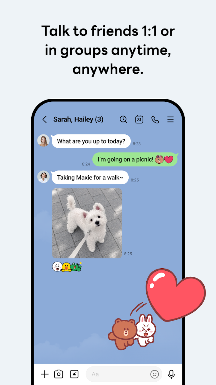LINE: Calls & Messages screenshot 1 – official Android interface preview