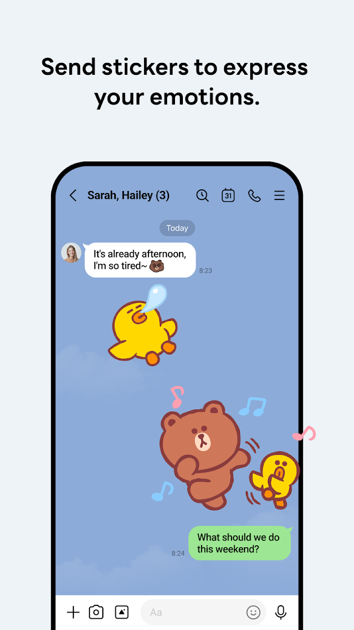 LINE: Calls & Messages screenshot 2 – official Android interface preview